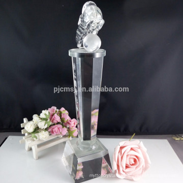 Trofeo de cristal barato en forma de diamante de la venta caliente